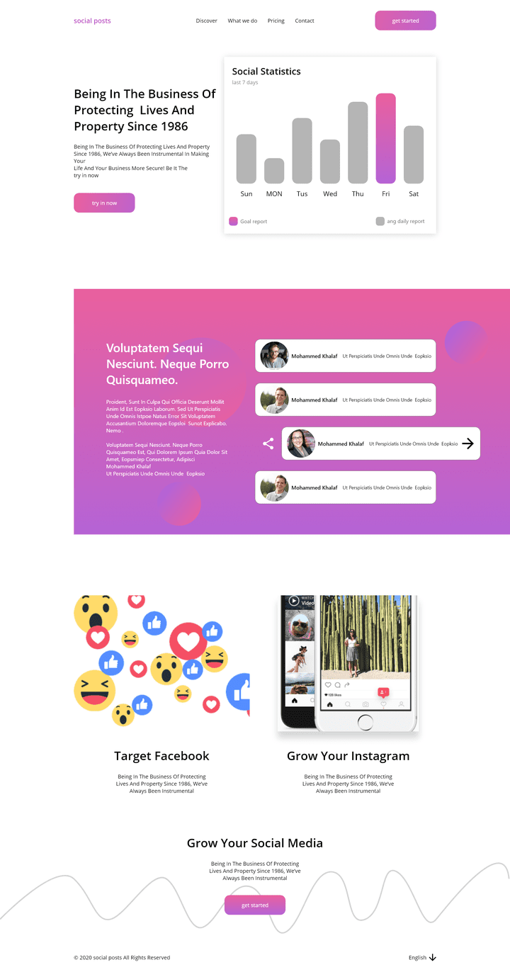 Social Media Web Design Using Adobe Xd