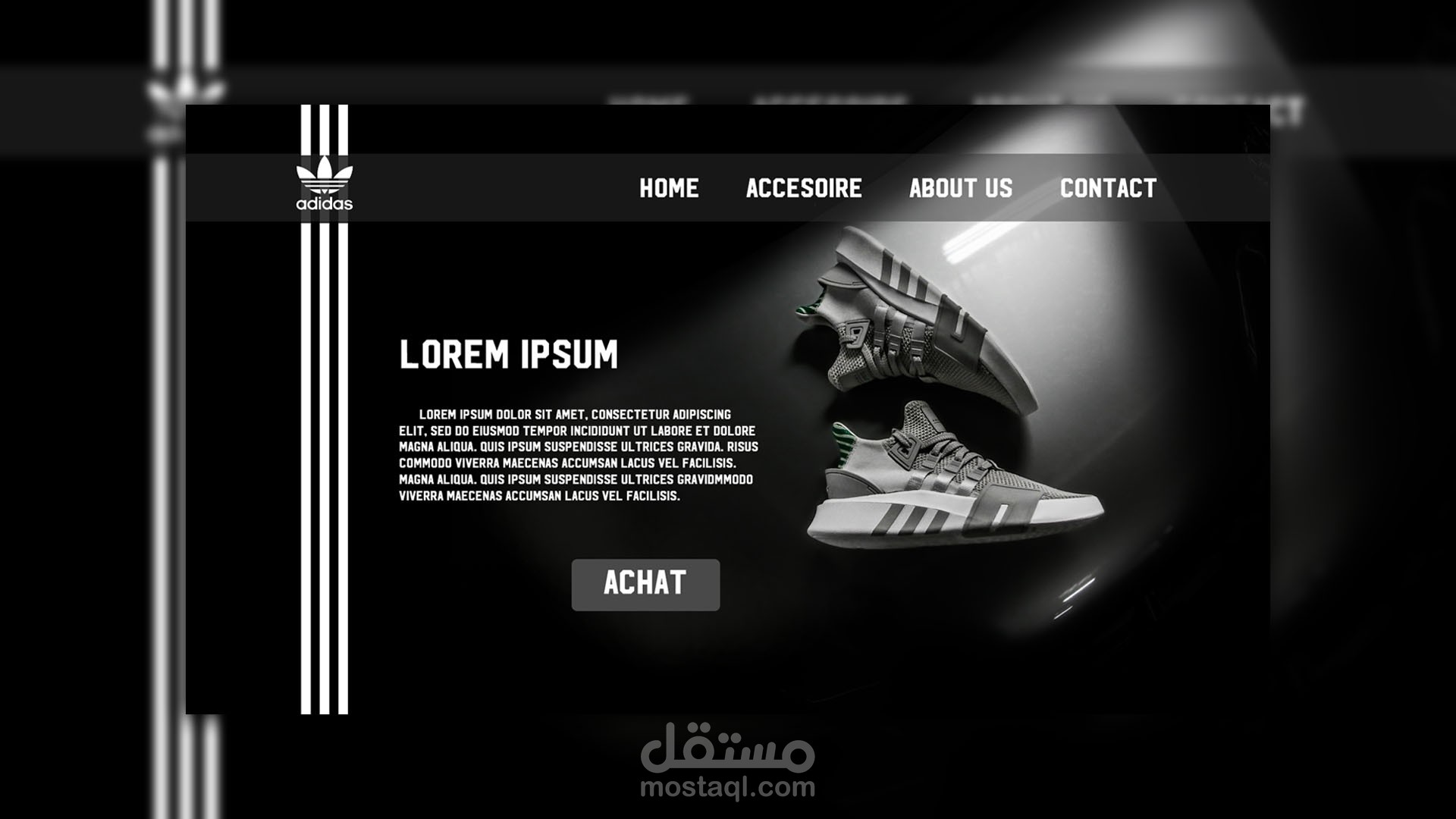 Conception Site Web Pour Adidas