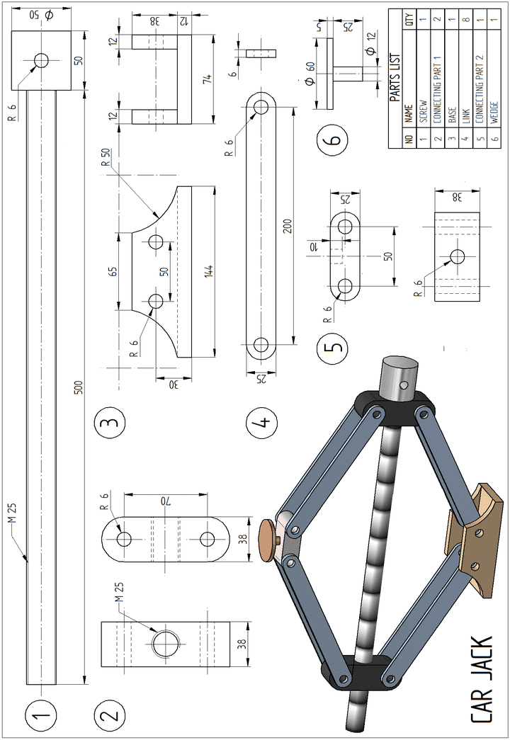 (SolidWorks Assignment 05 (CAR JACK