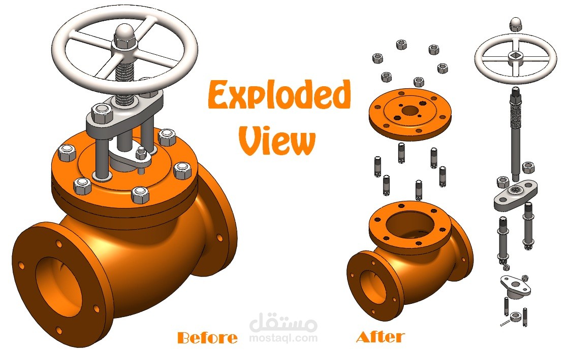 Gate Valve in Solidworks