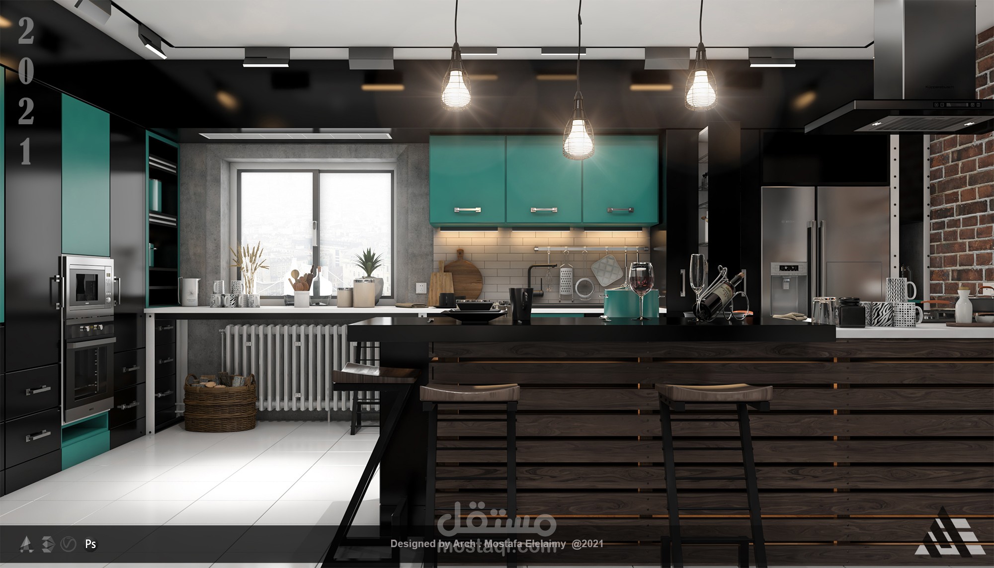 "interior "kitchen_تصميم داخلي لمطابخ