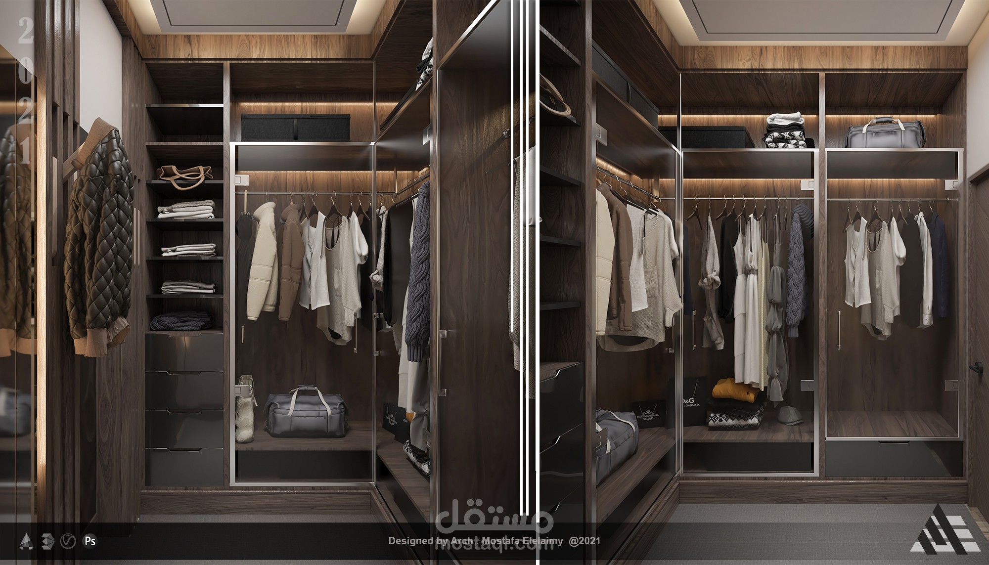 "interior "dressing_تصميم داخلي لخزانة ملابس