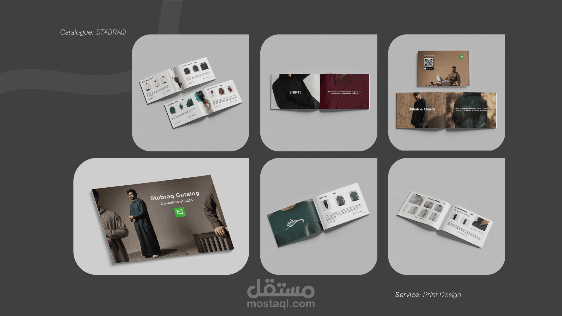تصميم كتالوج لبراند استبرق | Fashion Catalog Design – Stabraq