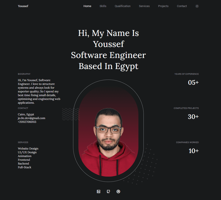 موقعي التعريفي الثاني - My Second Portfolio