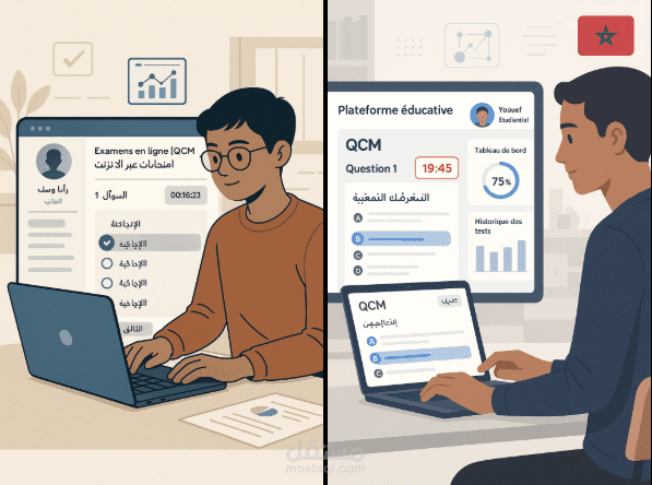 منصة ذكية لاجتياز اختبارات QCM عبر الإنترنت لطلاب INSEA
