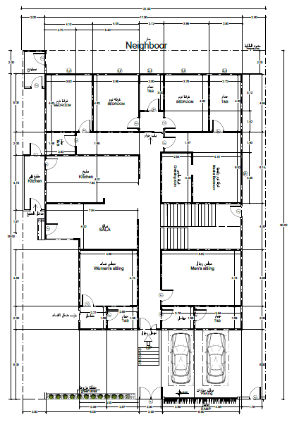 مخطط معماري لفيلا