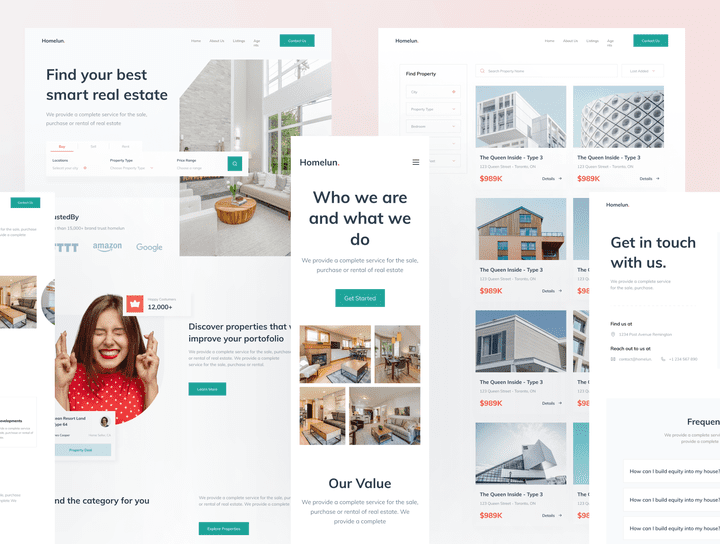 Landing page ui design