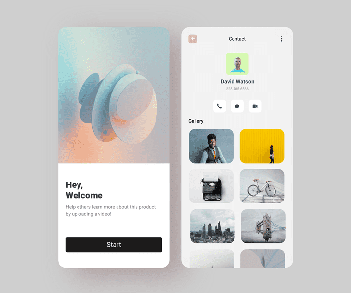 Art Work Mobile application  UI