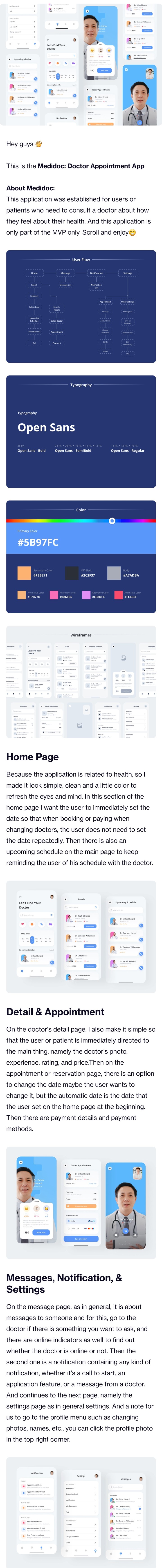 Doctor's Appointments Mobile app UI