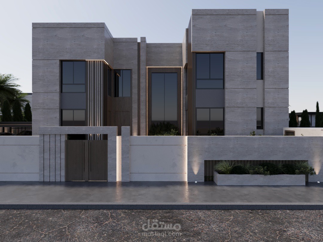 تصميم خارجي لفيلا خاصة بالإمارات