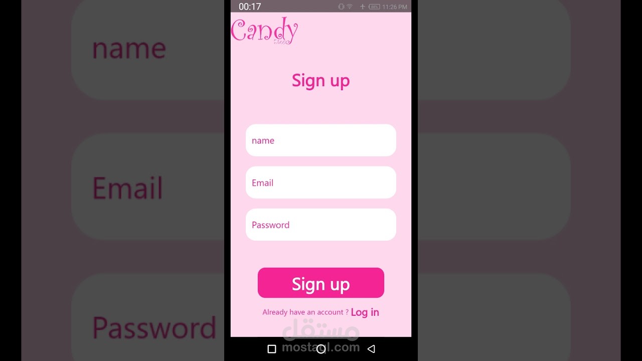 Candy Store App UI