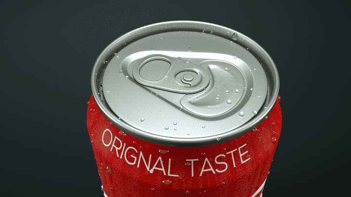 اعلان 3D لمنتج كوكا كولا