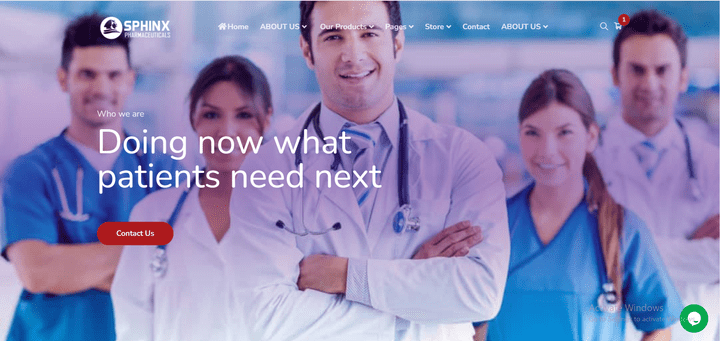 موقع و متجر خاص بالمنتجات الطبية