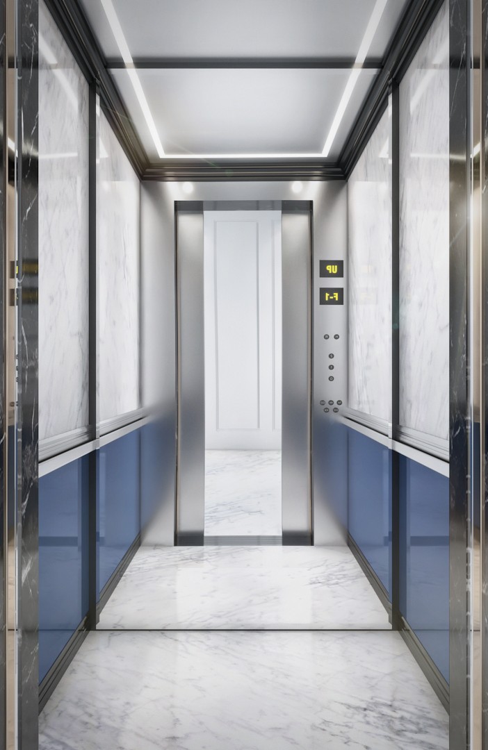 تصميم مصعد مغلق ضمن مشفى