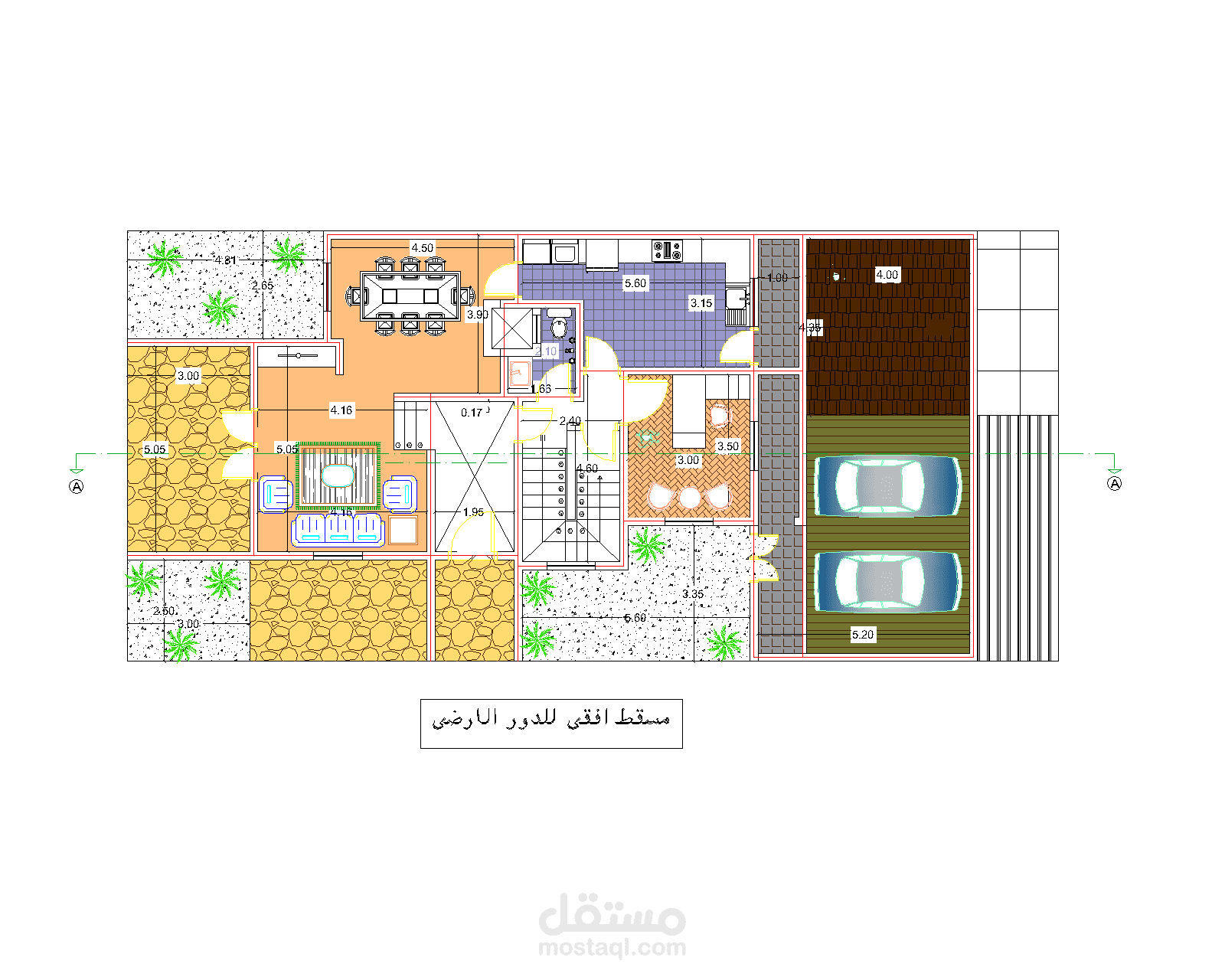 تصميم بيت  صغير مع اظهار بالاتوكاد