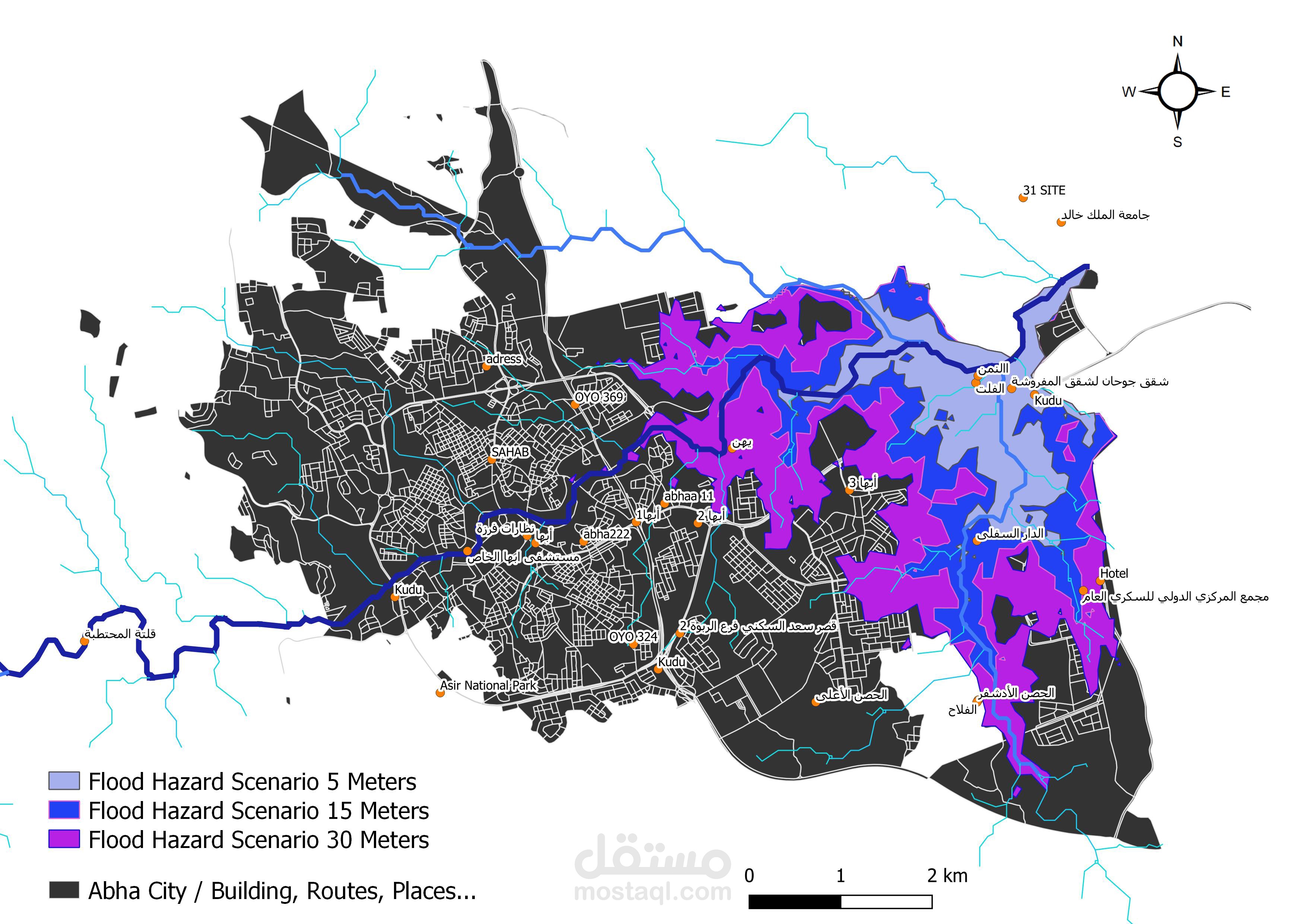 Flood Hazard Assessment of the Urban Area of Abha City