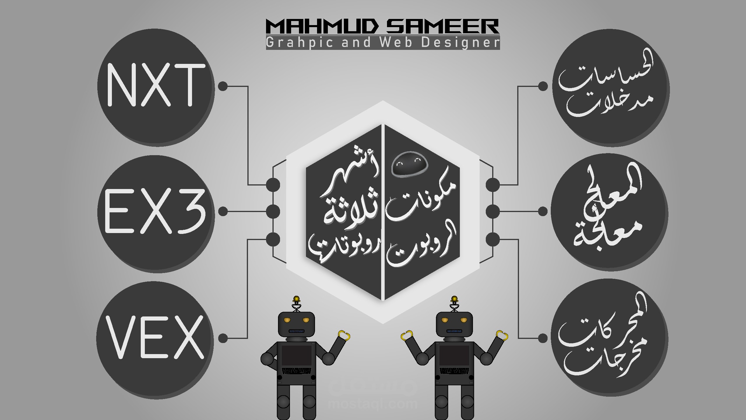 تصميم انفو جرافيك متوازن واحترافي