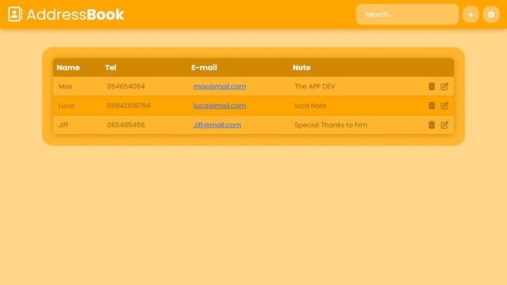 برنامج دليل العناوين / Address Book App