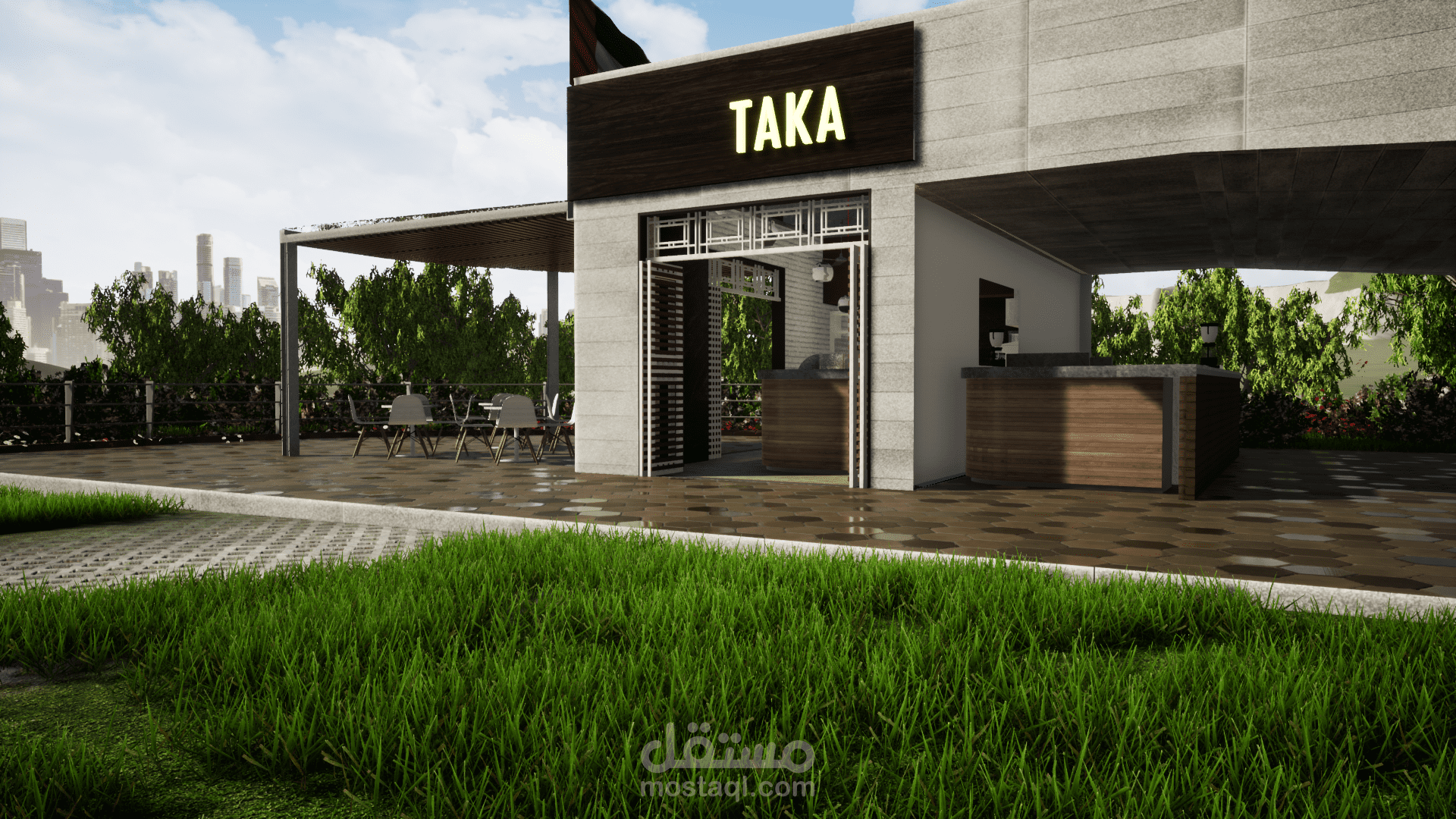 تصميم كافيه Taka بالسعودية