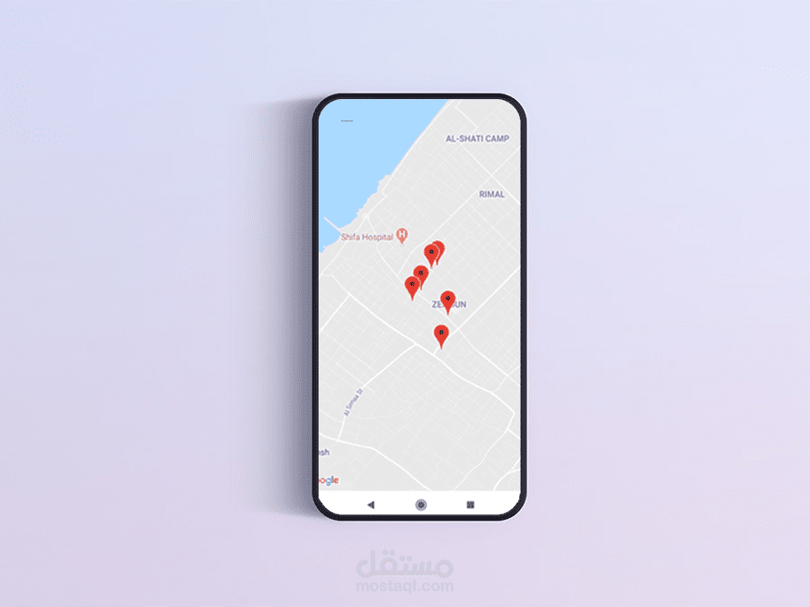 تطبيق مبني على خرائط جوجل