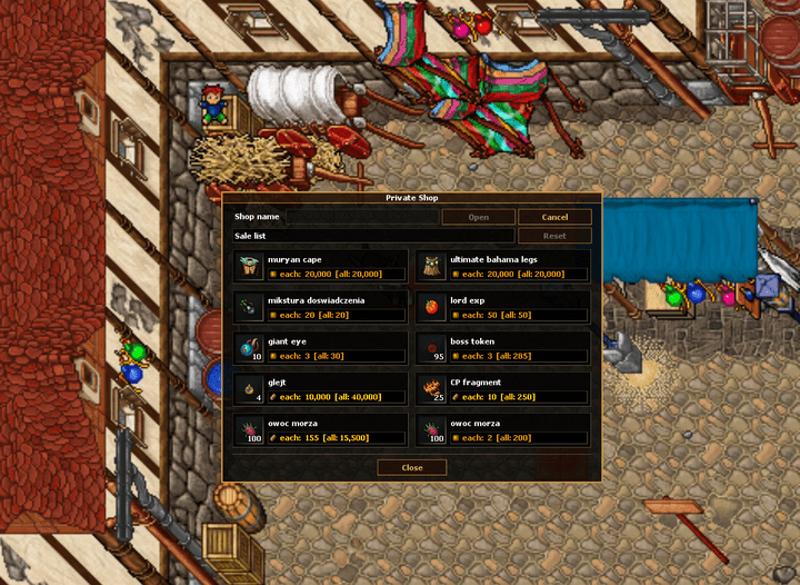 private Shop in 2d Game
