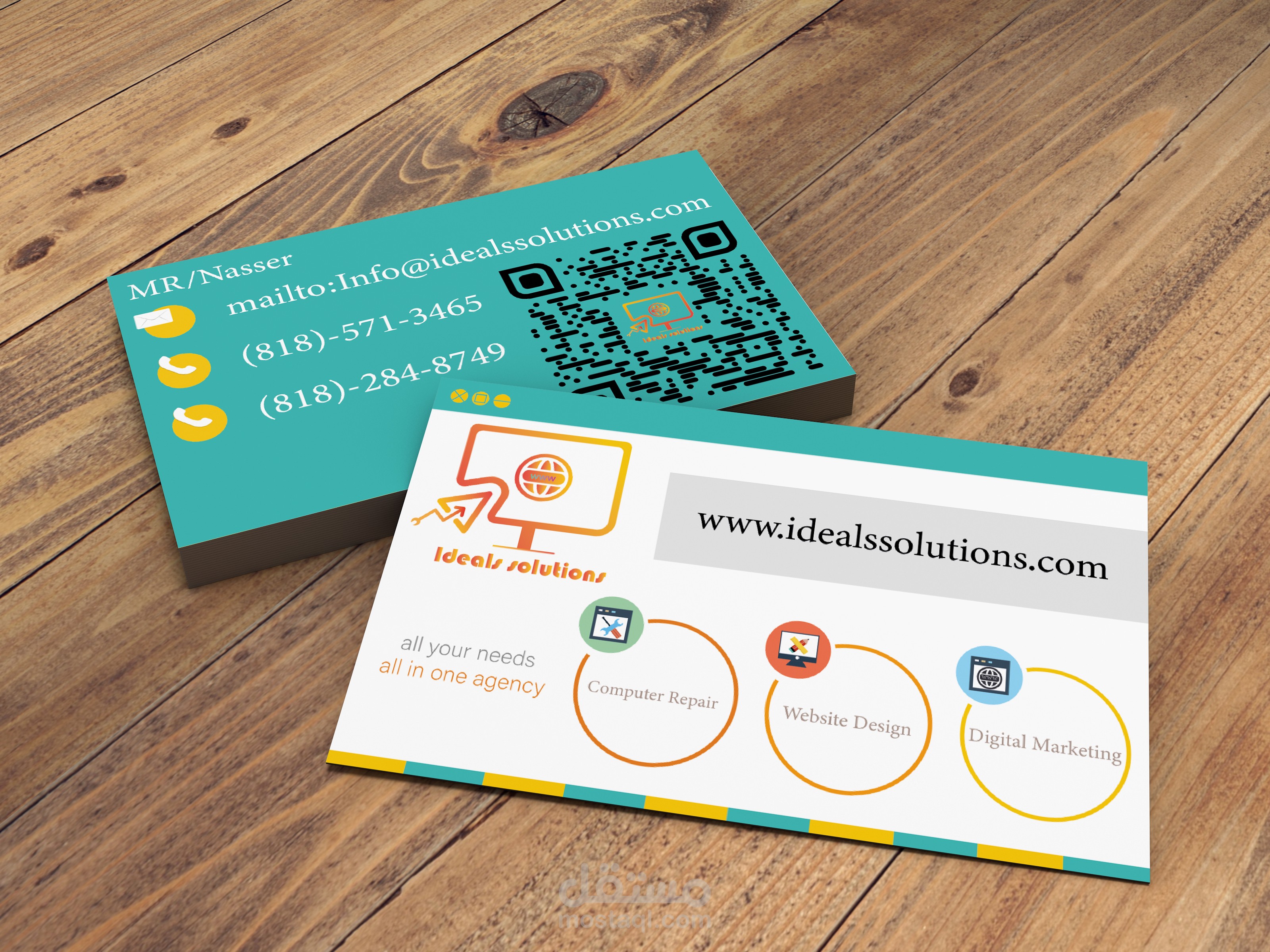 تصميم business card ل ideals