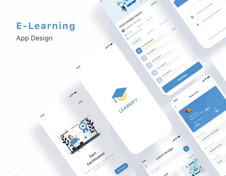 ُE-Learning app (ui/ux design)