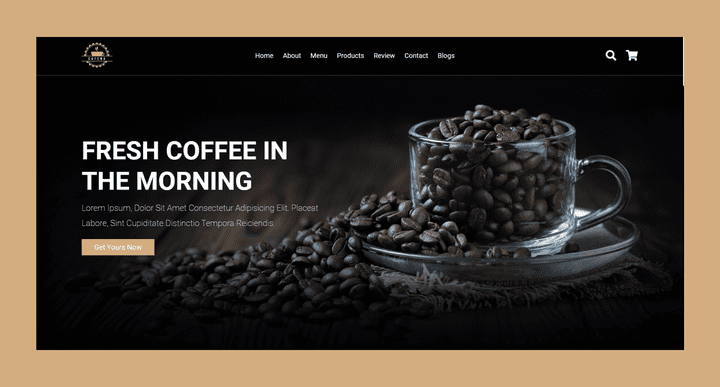 تطوير موقع لشركه قهوه