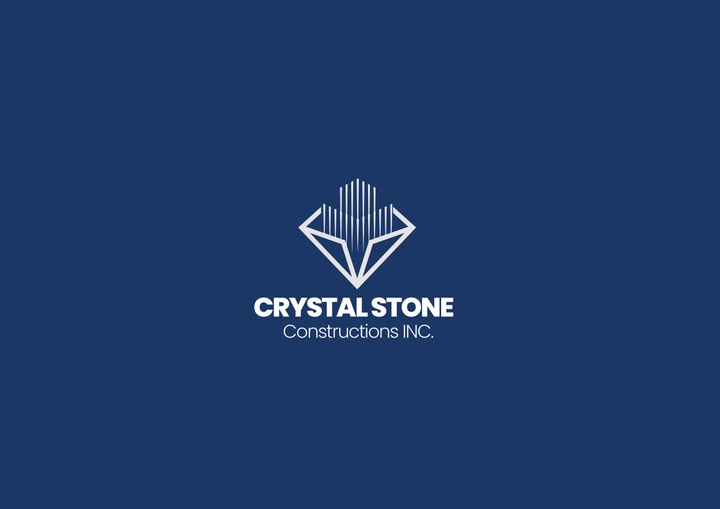 لوجو و هوية شركة مقاولات بكندا ( crystal Stone )