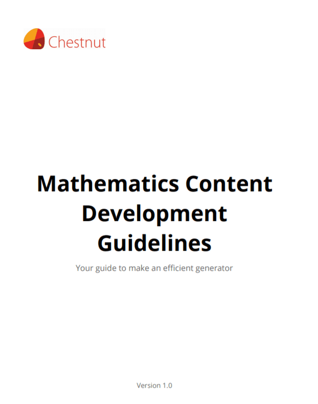 Technical Writing - Mathematics Content Development Guidelines V 1.0