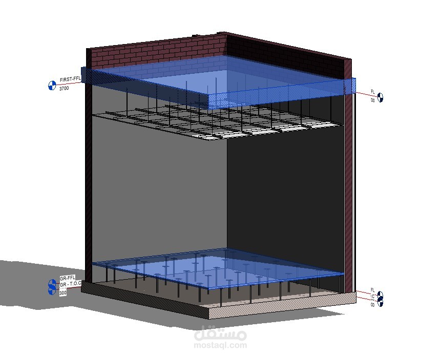 Suspended ceiling and raised floor