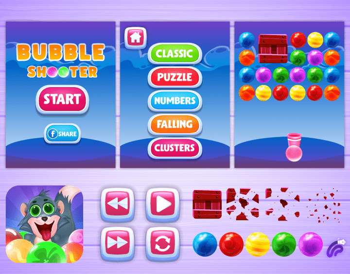Bubble shooter Game Ui