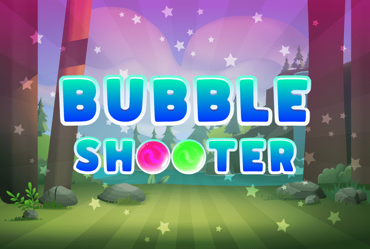 Bubble shooter game logo
