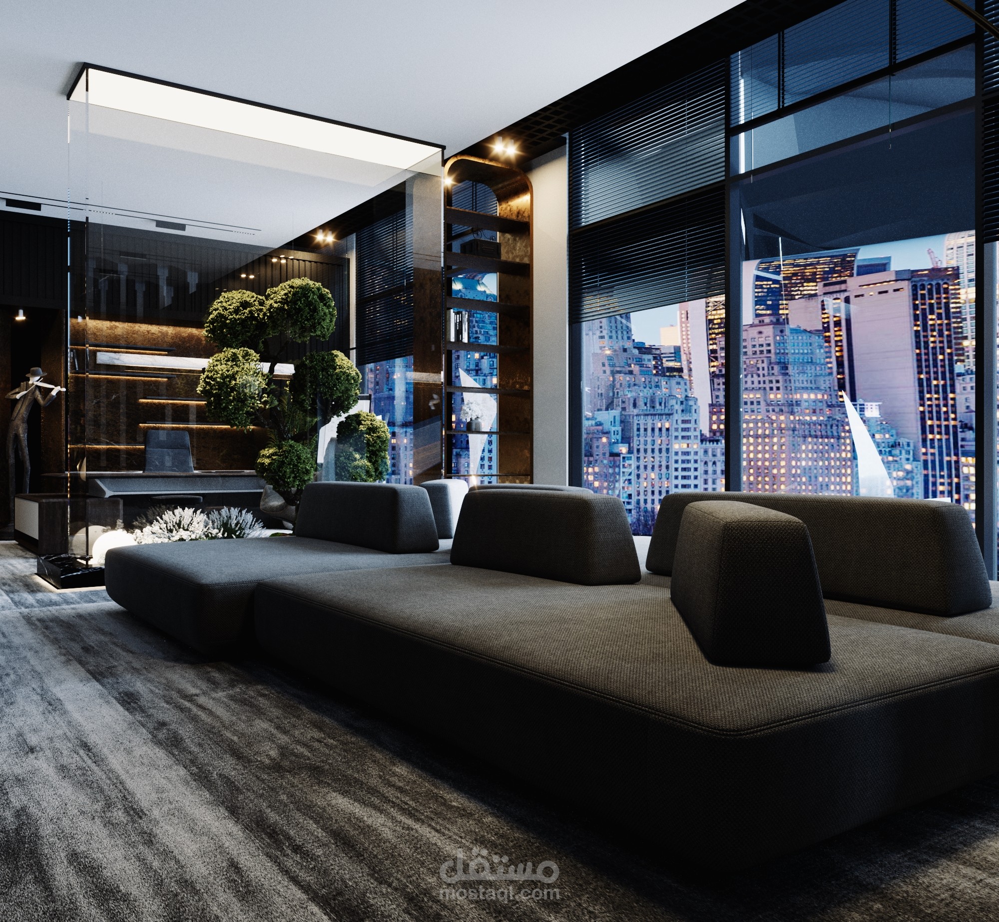 تصميم مكتب مدير عام لإحدي أكبر الشركات بالإمارات