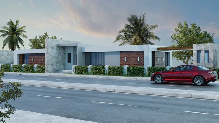 Modern exterior design style for villa in el-soukhna