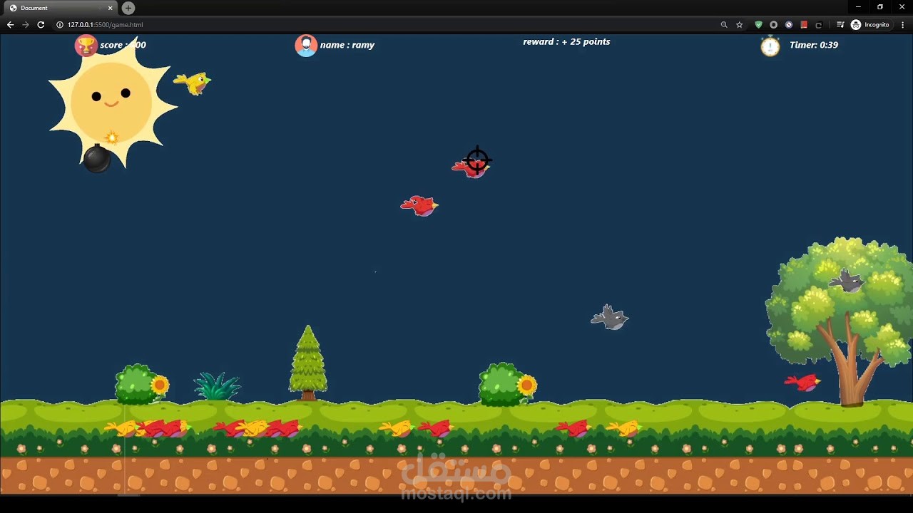 shooting birds javascript game