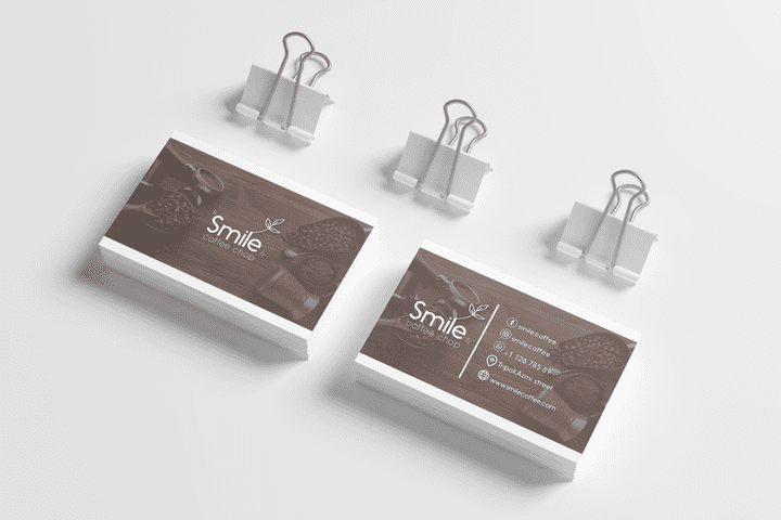 Coffee chop business card