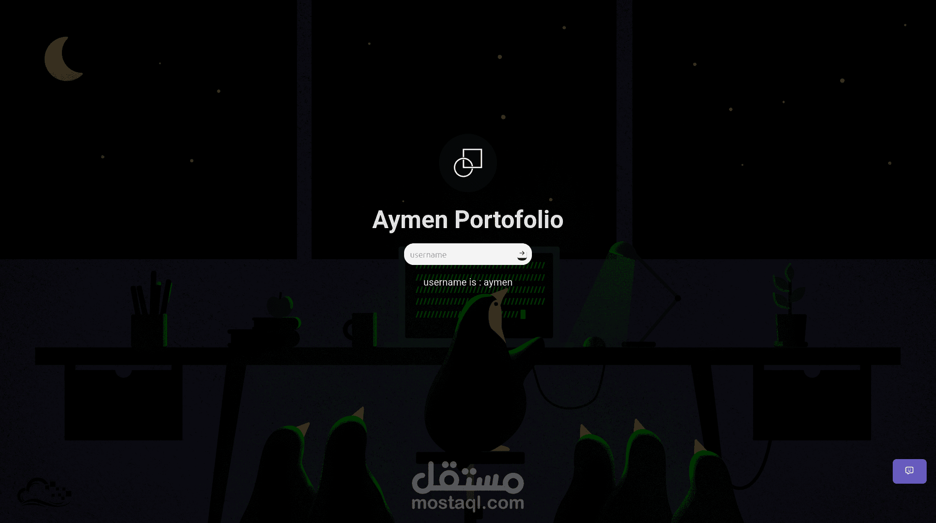 minimal linux desktop-style portfolio