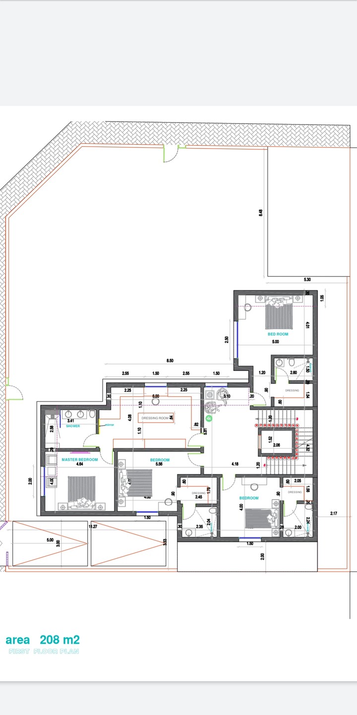 مخطط معماري لفيلا سكنية