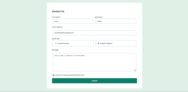 Cotact Form