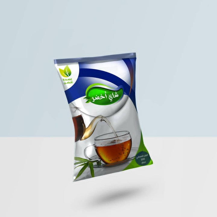 غلاف منتج الشاي الأخضر