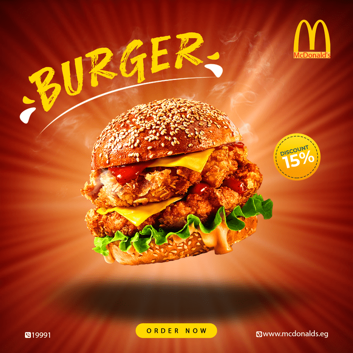 تصميم سوشيال ميديا Burger