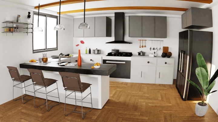 تصميم داخلي 3D - Kitchen