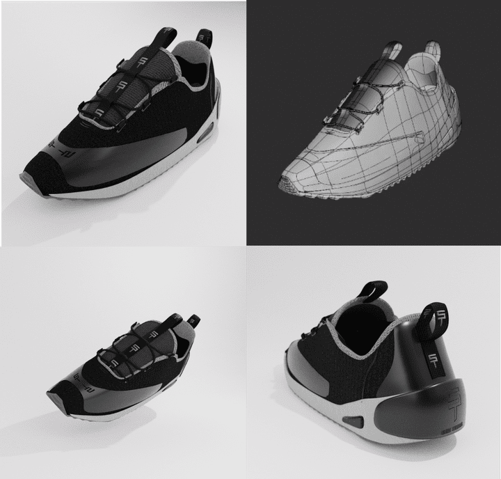 Footwear shoes 3D Visualisation