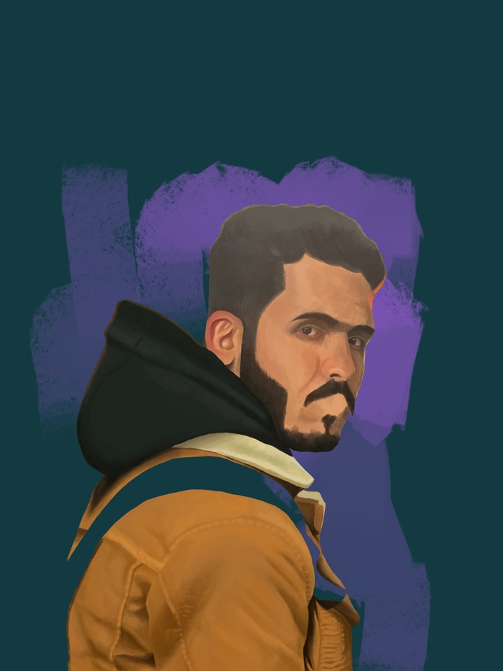 Digital painting (self-portrait)