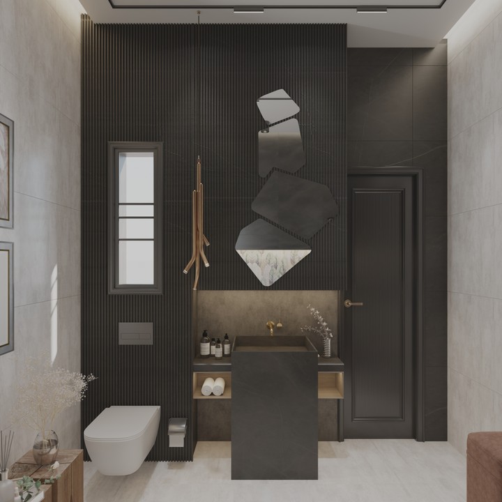 Modern master bathroom