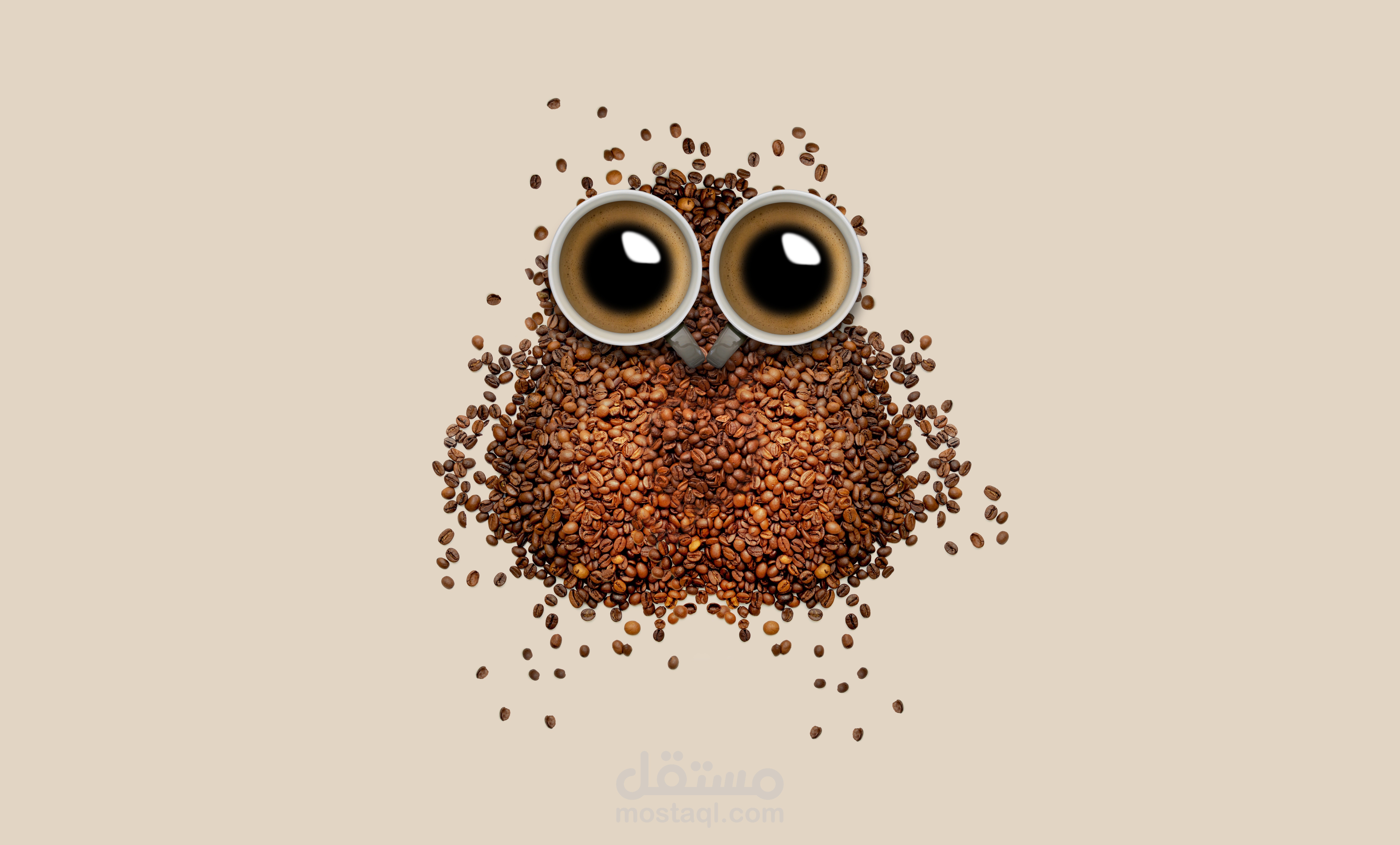 رسم حبوب قهوه