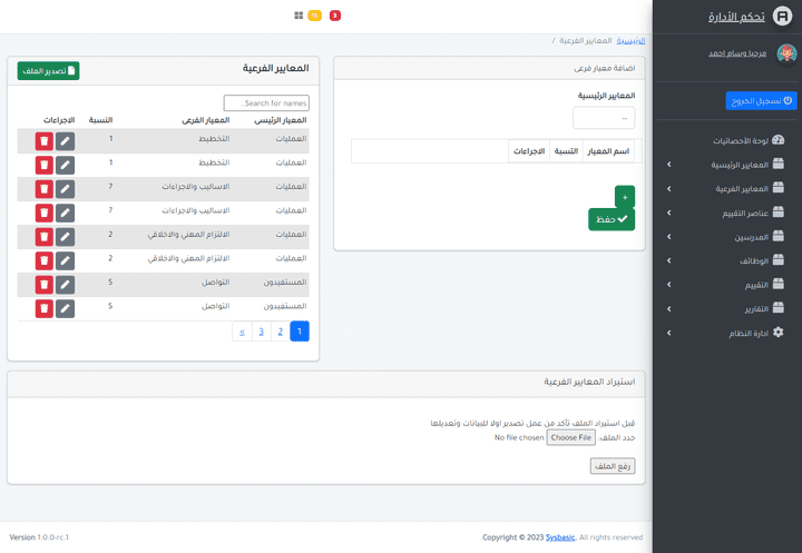 نظام معايير الاداء