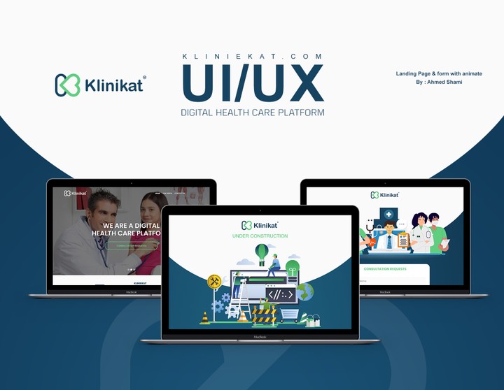 UI/UX Landing Page& form with animate For kliniekat.com