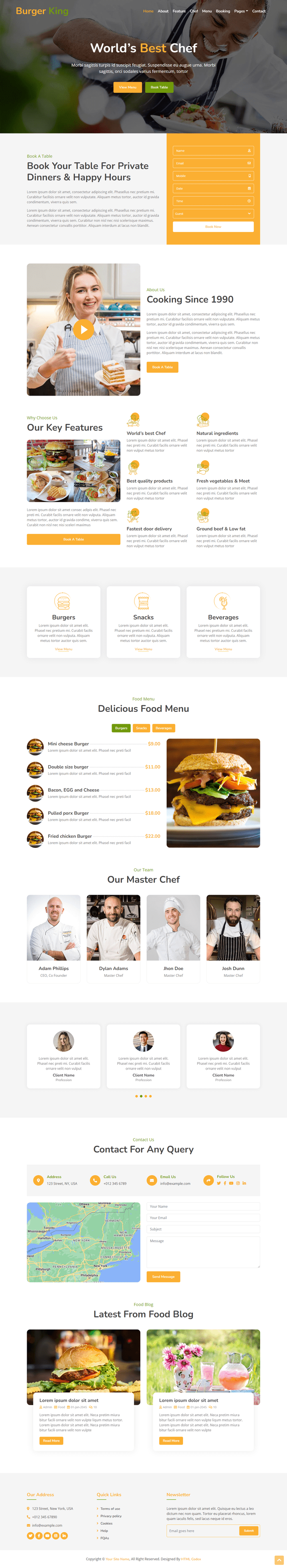 Responsive Design for a Restaurant Website